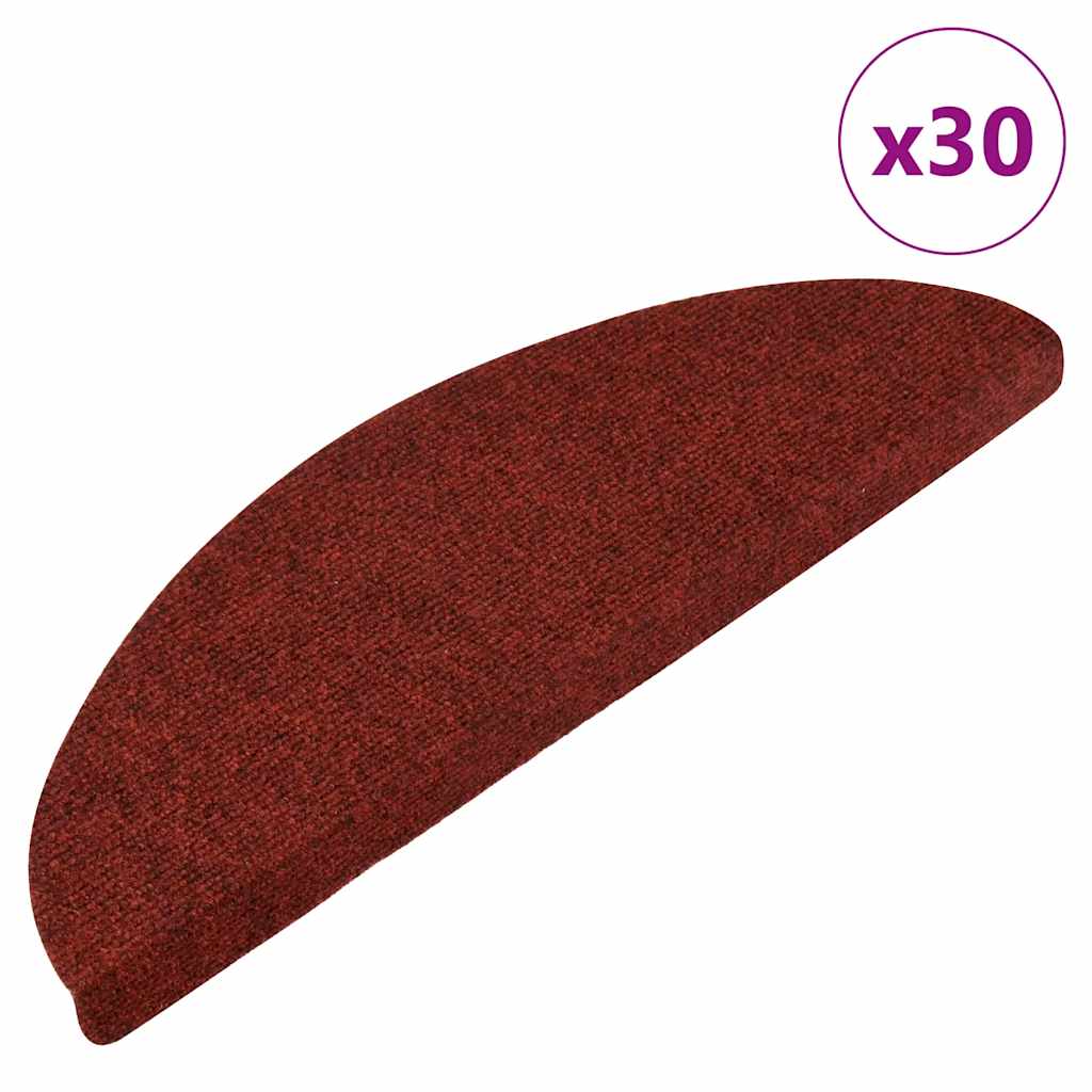 Stair Mats Self-adhesive 30 pcs Red 56x17x3 cm