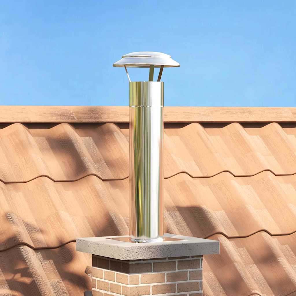 GAOAK Chimney Head Extension 24x24x50 cm Stainless Steel - Silver