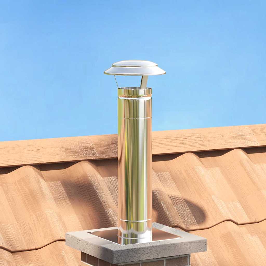 GAOAK Rain Cover Chimney 20x20x18 cm Stainless Steel - Silver