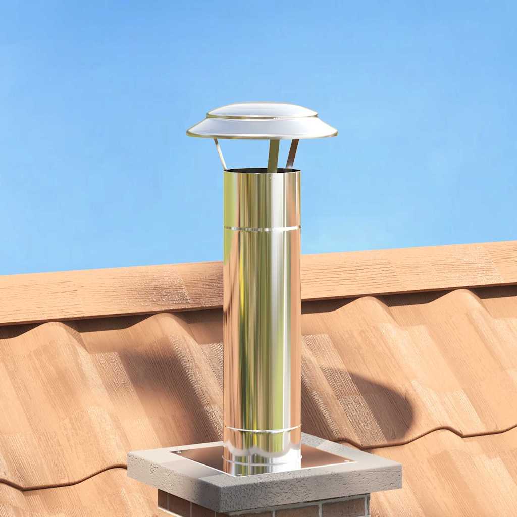 GAOAK Rain Cover Chimney 25x25x20 cm Stainless Steel - Silver