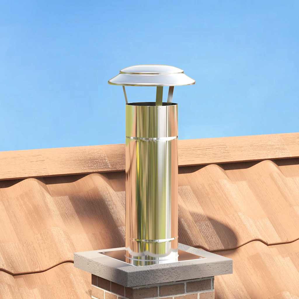GAOAK Rain Cover Chimney 25x25x20 cm Stainless Steel - Silver