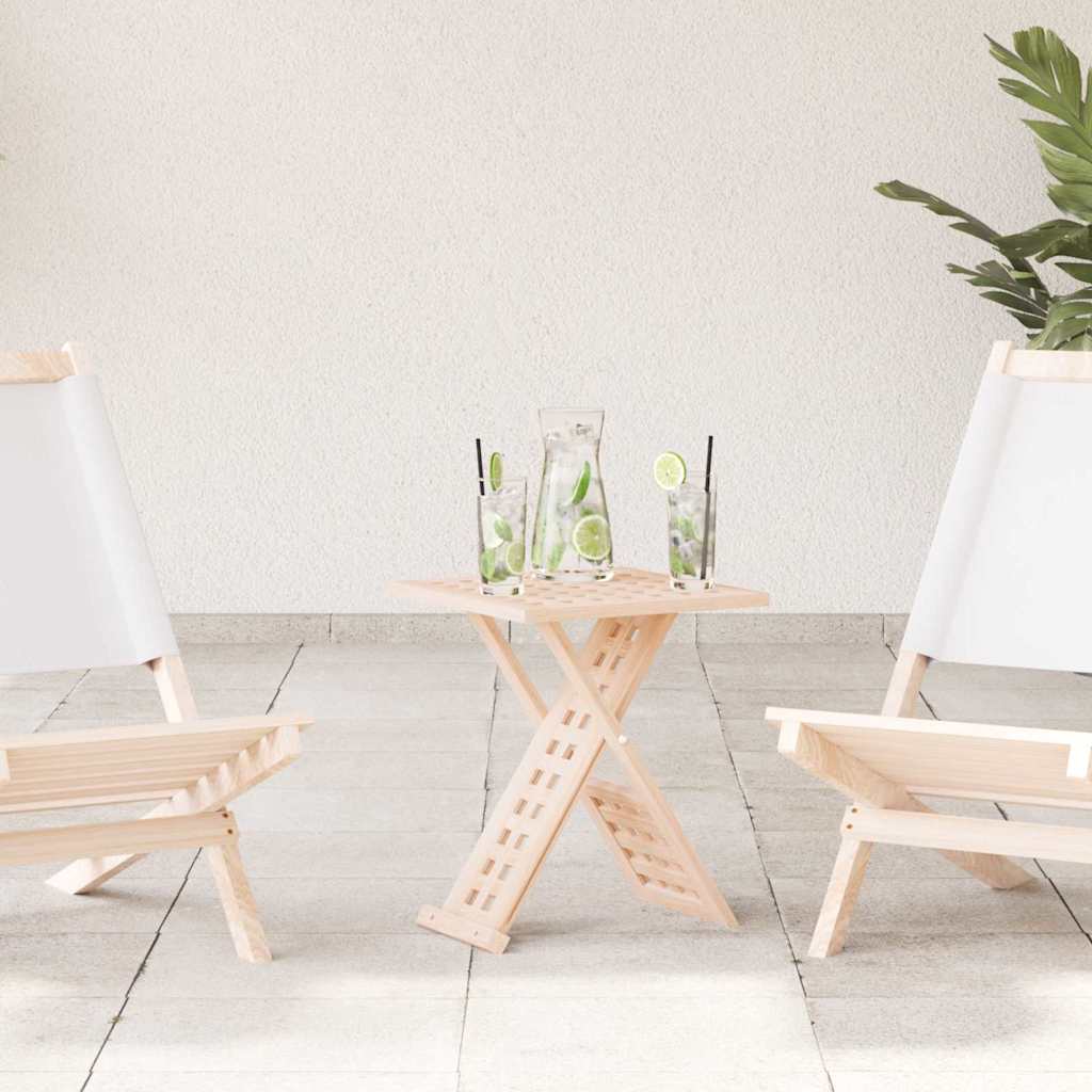 Coffee Table Foldable 33x33x40,5 cm Solid Wood Walnut