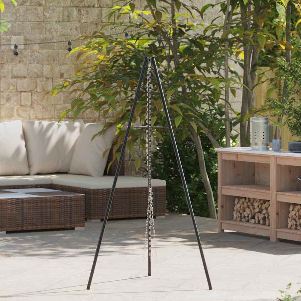 NELCOVE Campfire Tripod 92x92x151.5 cm Steel - Black