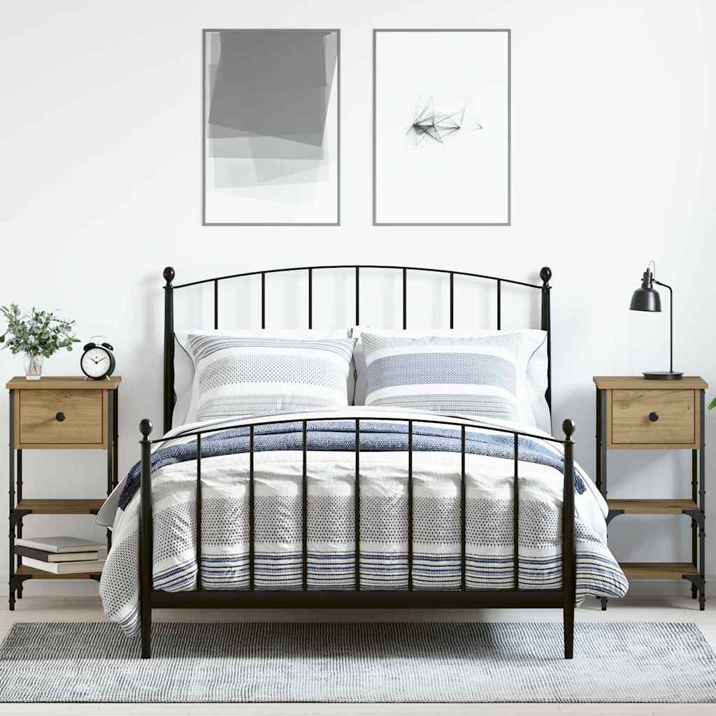 Bedside Cabinets 2 pcs Artisan Oak 34x36x70 cm Engineered Wood