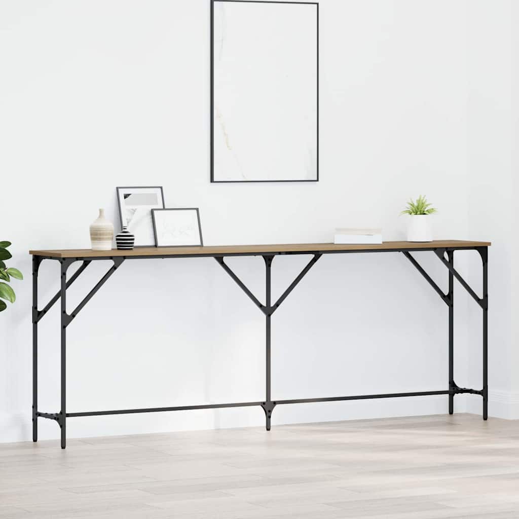Console Table Artisan Oak 200x29x75 cm Engineered Wood