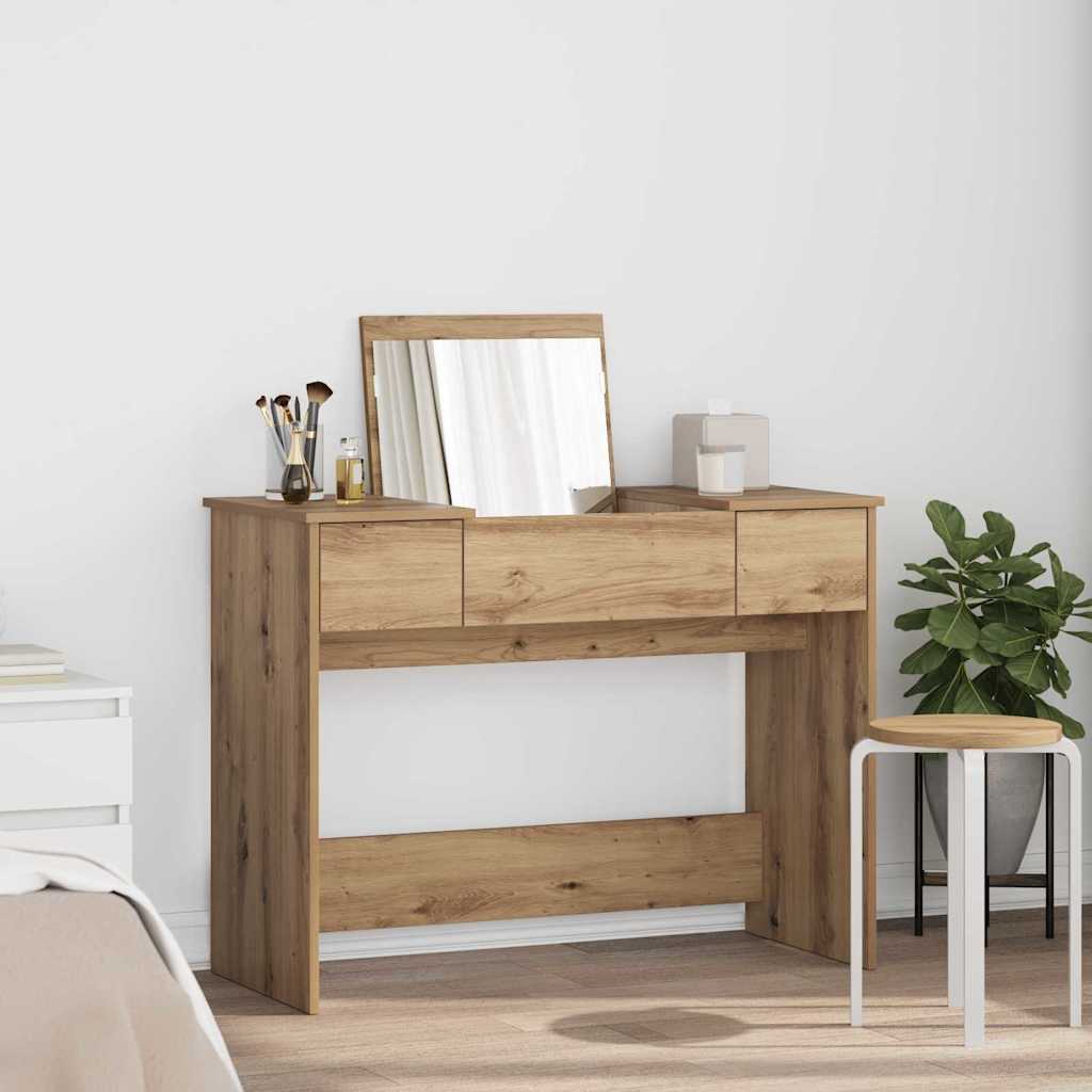 Dressing Table with Mirror Artisan Oak 100x45x76 cm