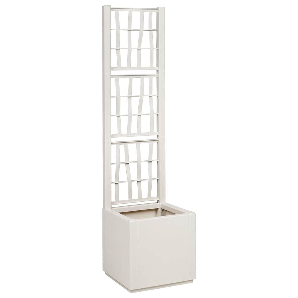 LAWOD Garden Planter 36x36x140 cm Polypropylene - White
