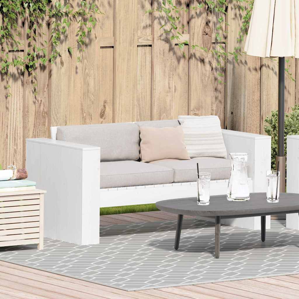 DRDALE Garden Sofa 134x60x62 cm Wooden - White