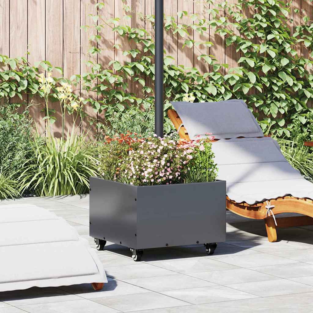 SIMVALE Parasol Base Manual Anthracite 45x45x45 cm Steel