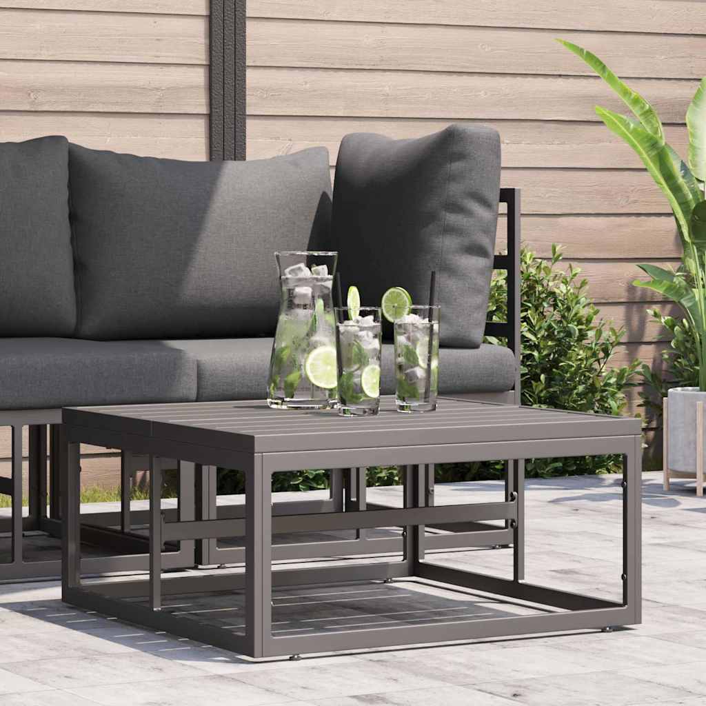 PHEGLEN Outdoor Furniture 70x70 x32 cm Metal - Black