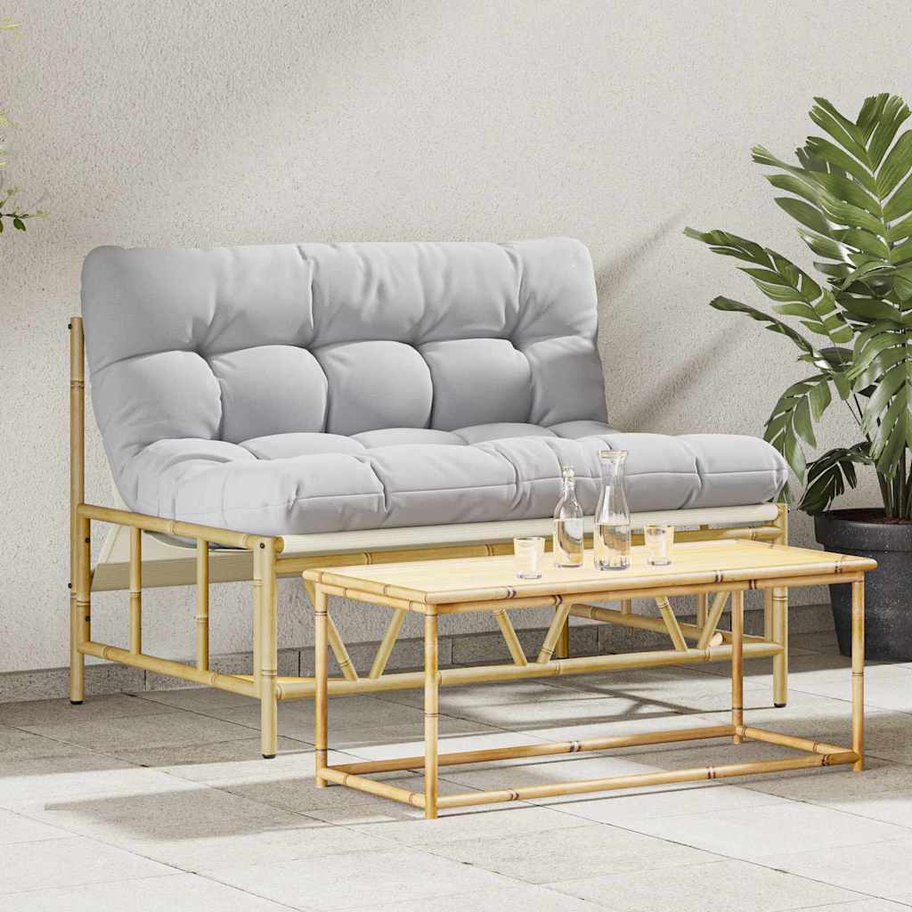 Garden Bench with Cushion 110x80x71 cm Steel