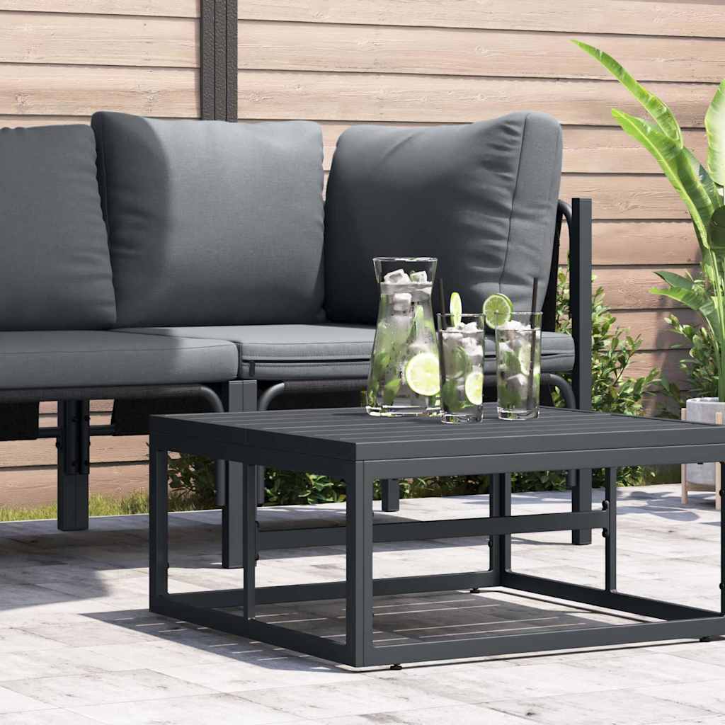 EVAHAL Outdoor Table Anthracite 70x70.5x32 cm Steel