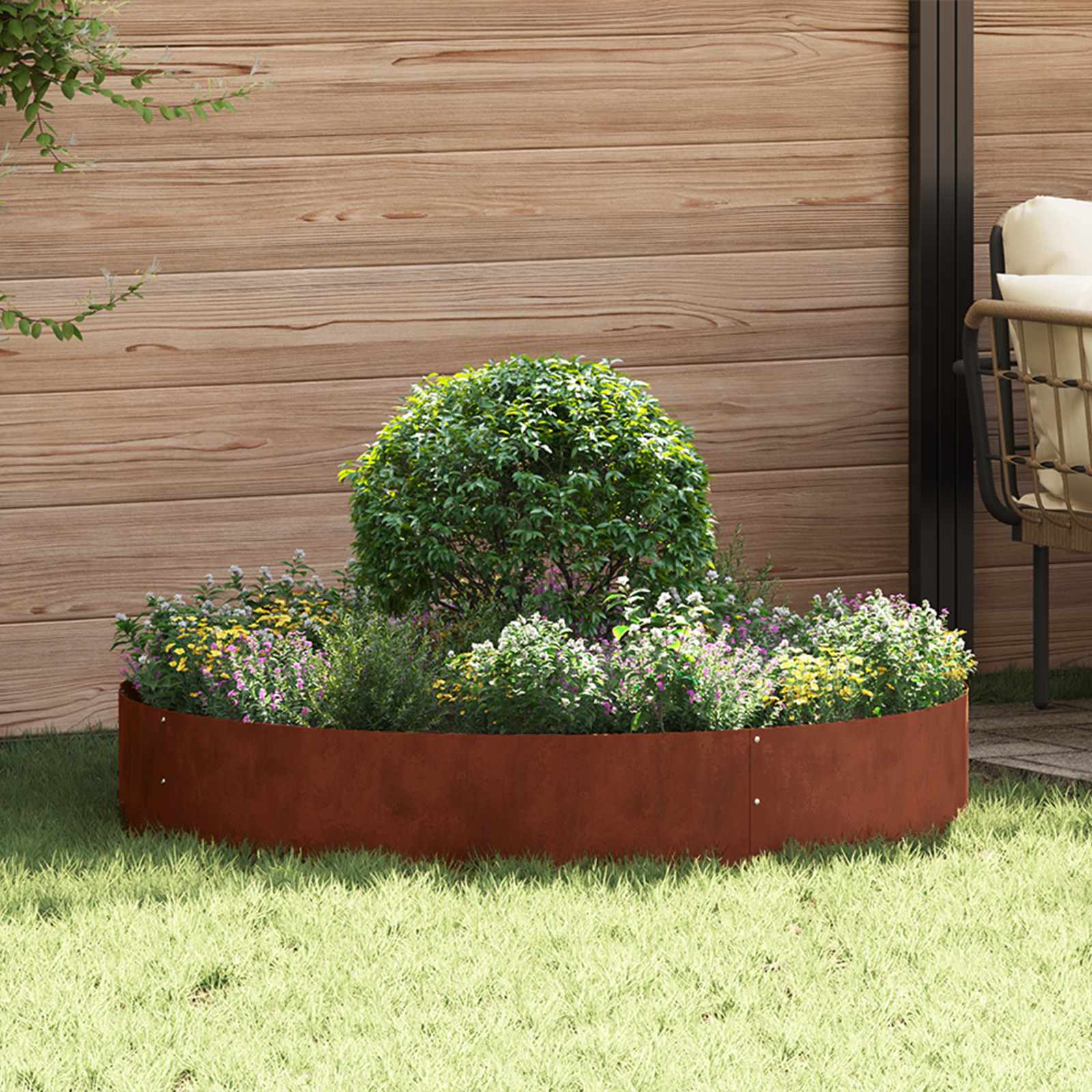 DASCOVE Planter Ring 5 pcs 120x120x20 cm Weathering Steel - Brown