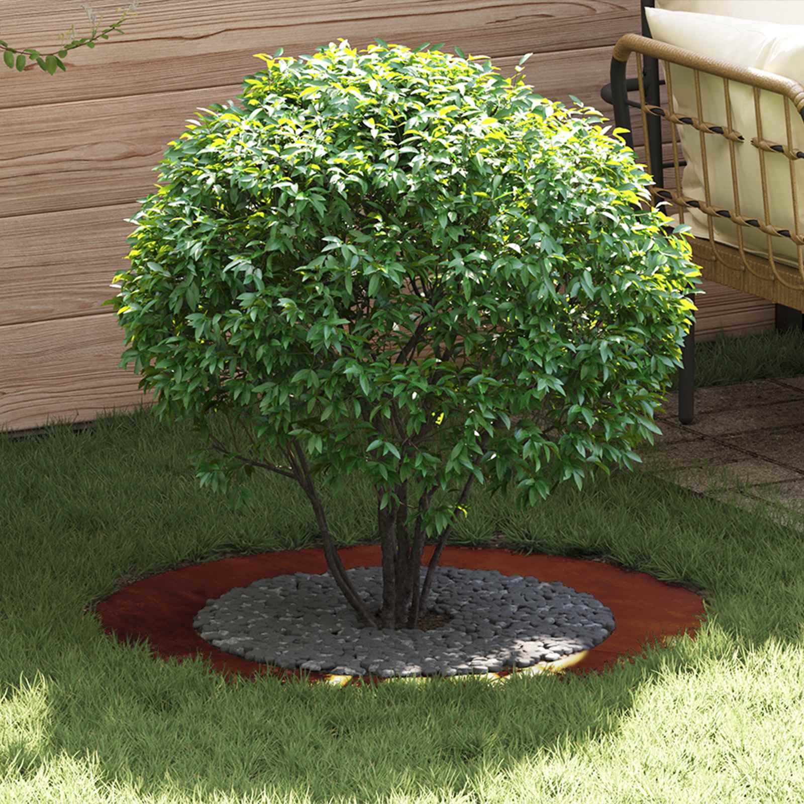 DASCOVE suitable for Flat Tree Ring Dia 60/90 cm Weathering Steel - Brown