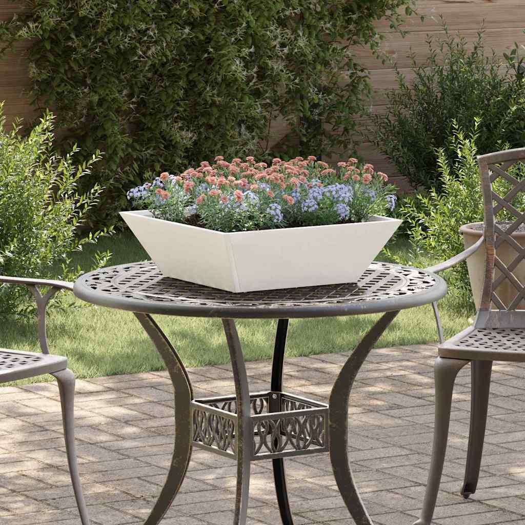 DRDALE Garden Planter 5 pcs 50x50x15 cm Cold-rolled Steel - White