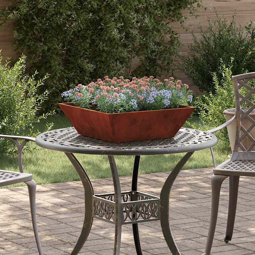 DRDALE Garden Planter 5 pcs Rusty 50x50x15 cm Weathering Steel