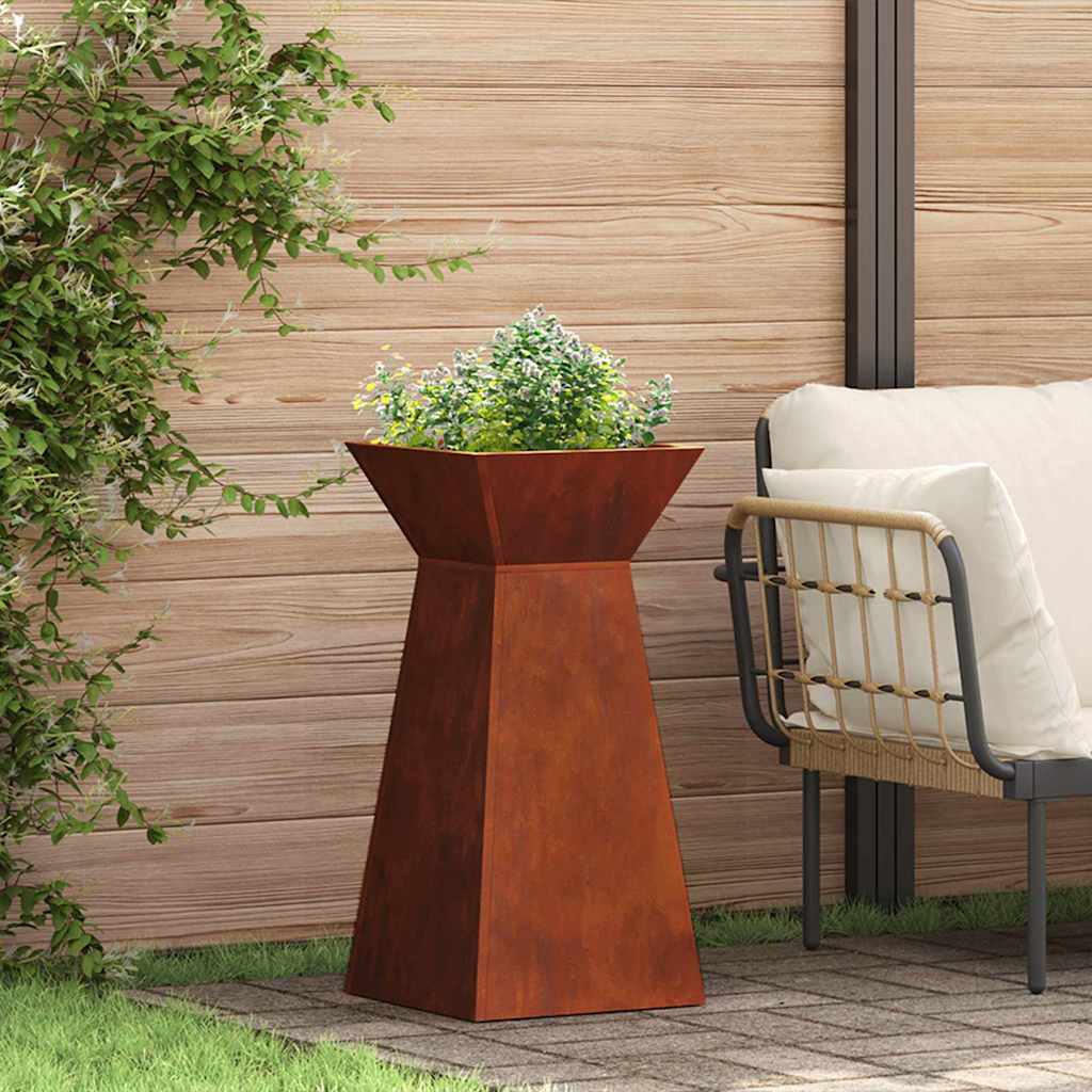 DRDALE Pillar Planter 2 pcs 35x35x73 cm - Silver