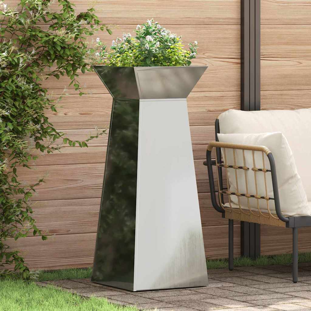 DRDALE Pillar Planter 2 pcs 40x40x100 cm - Silver