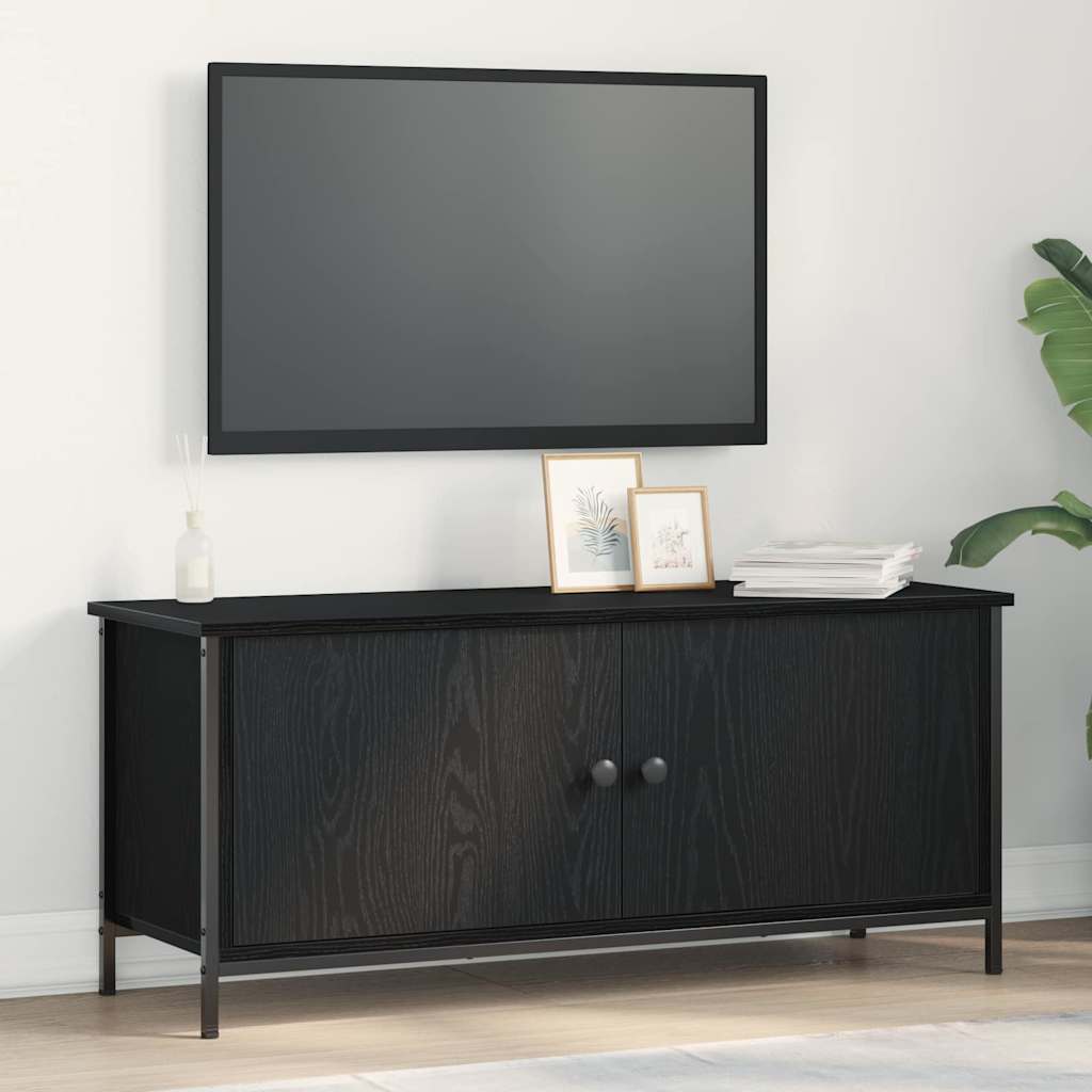 Black Oak TV Stand Black oak Particle board, Metal 102 x 35 x 45 cm