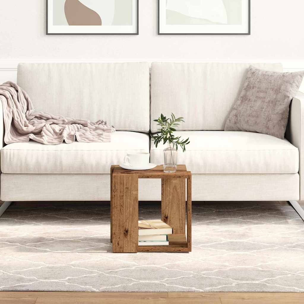 Coffee Table Old Wood Solid Reclaimed Wood 32 x 32 x 30 cm