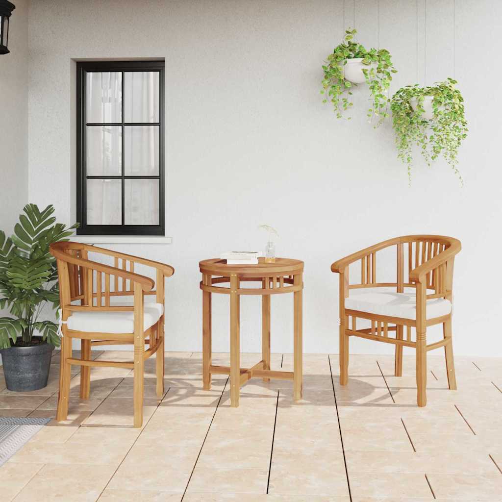 PAULOFT Chair with Cushion 2 pcs 63x58x89 cm Solid Teak Wood - Brown
