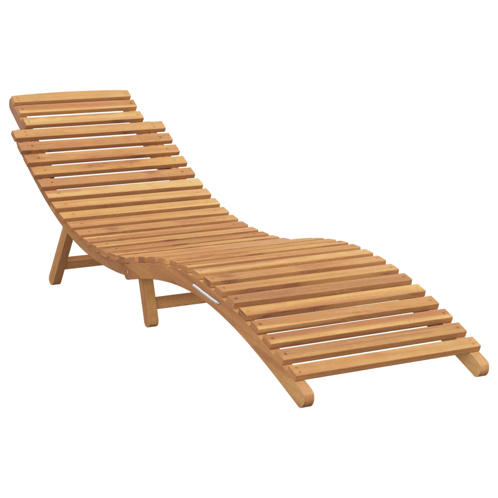 PAULOFT Sun Lounger Folding 198x55x58.5 cm Solid Teak Wood - Brown