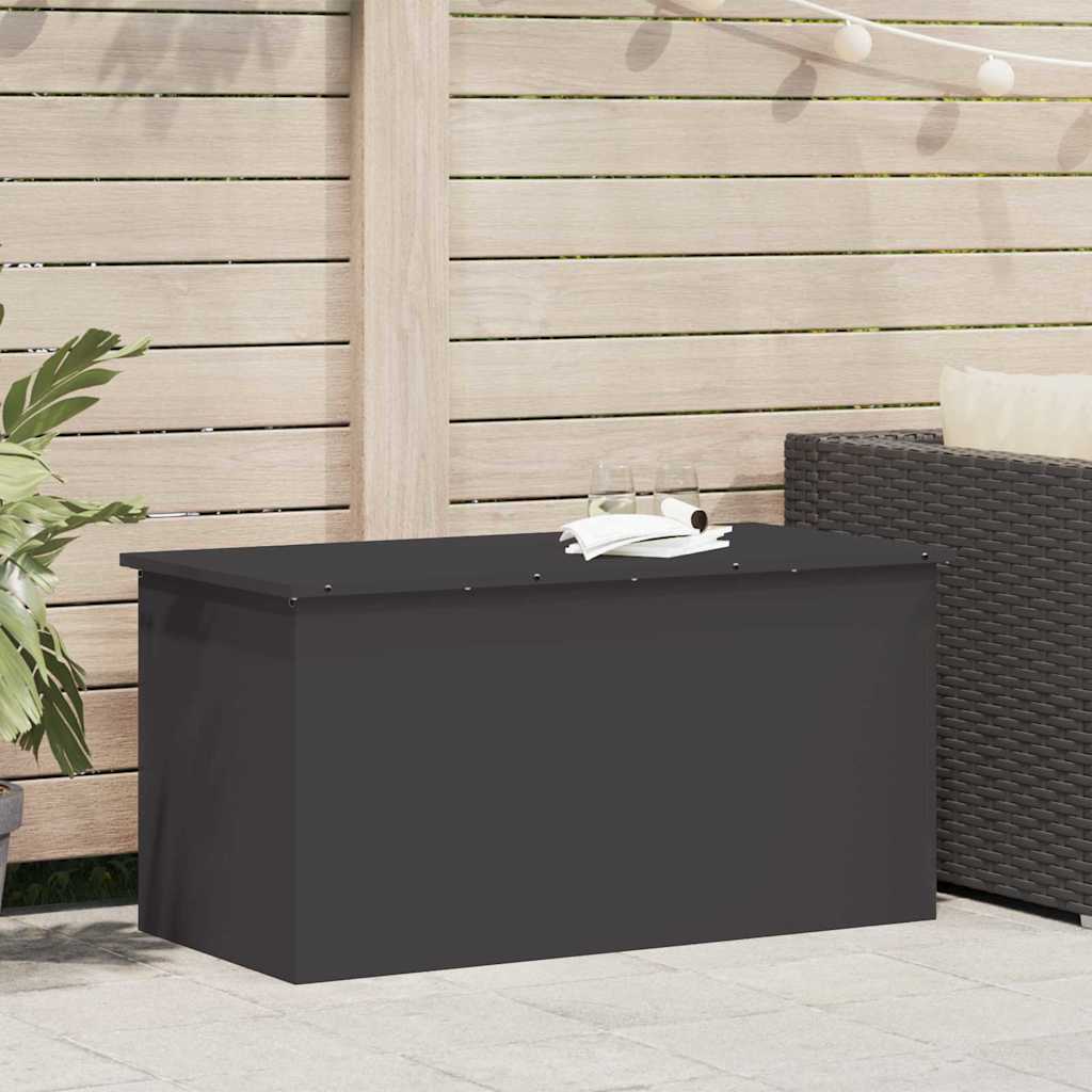 PERCOVE Outdoor Storage Box 100x50.5x50 cm Steel - Black