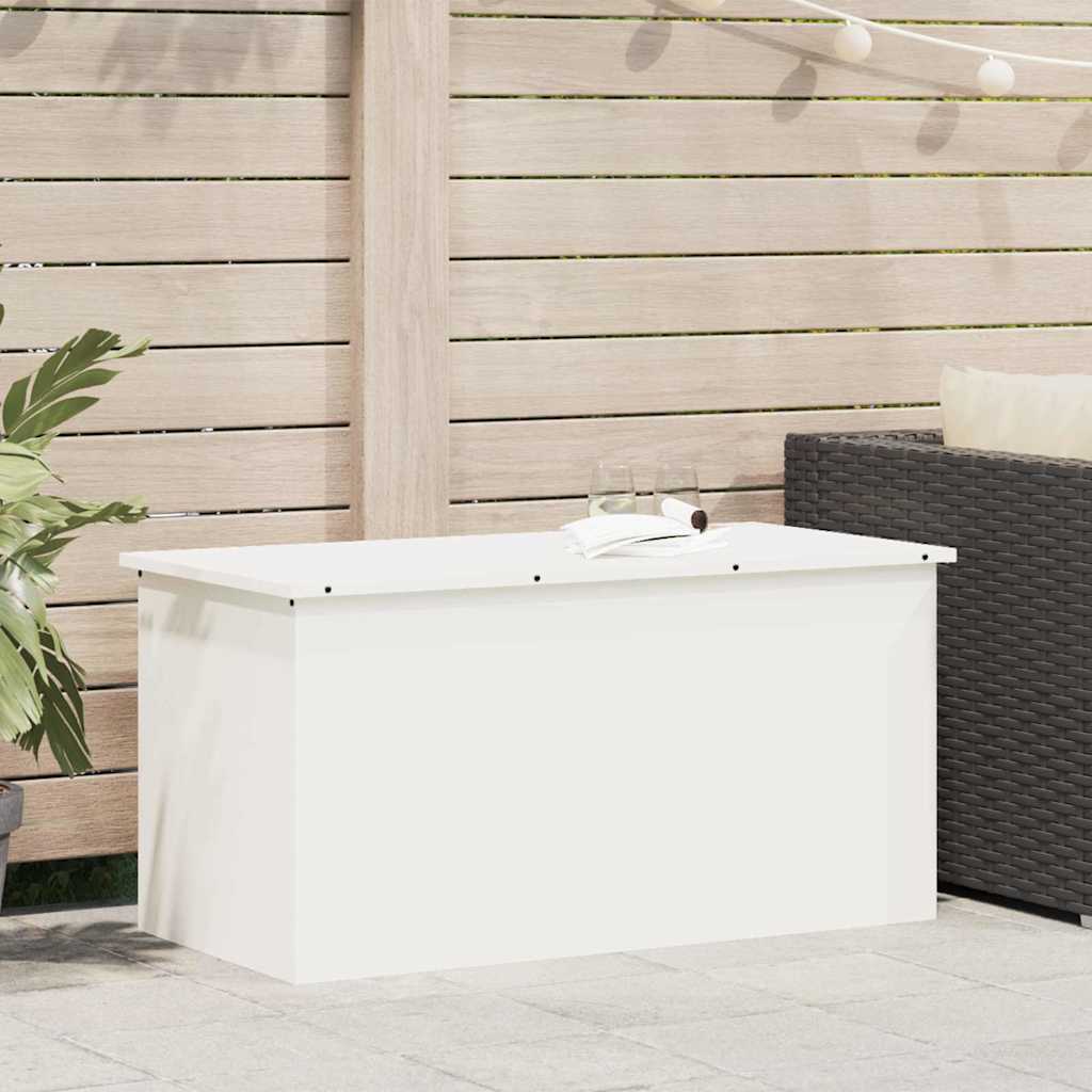PERCOVE Outdoor Storage Box 100x50.5x50 cm Steel - White