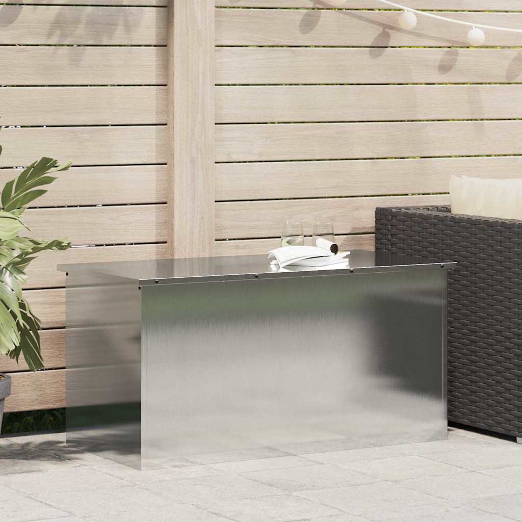 PERCOVE Outdoor Storage Box 100x50.5x50 cm Steel - Silver