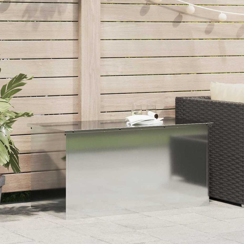 PERCOVE Outdoor Storage Box 100x50.5x50 cm Steel - Silver