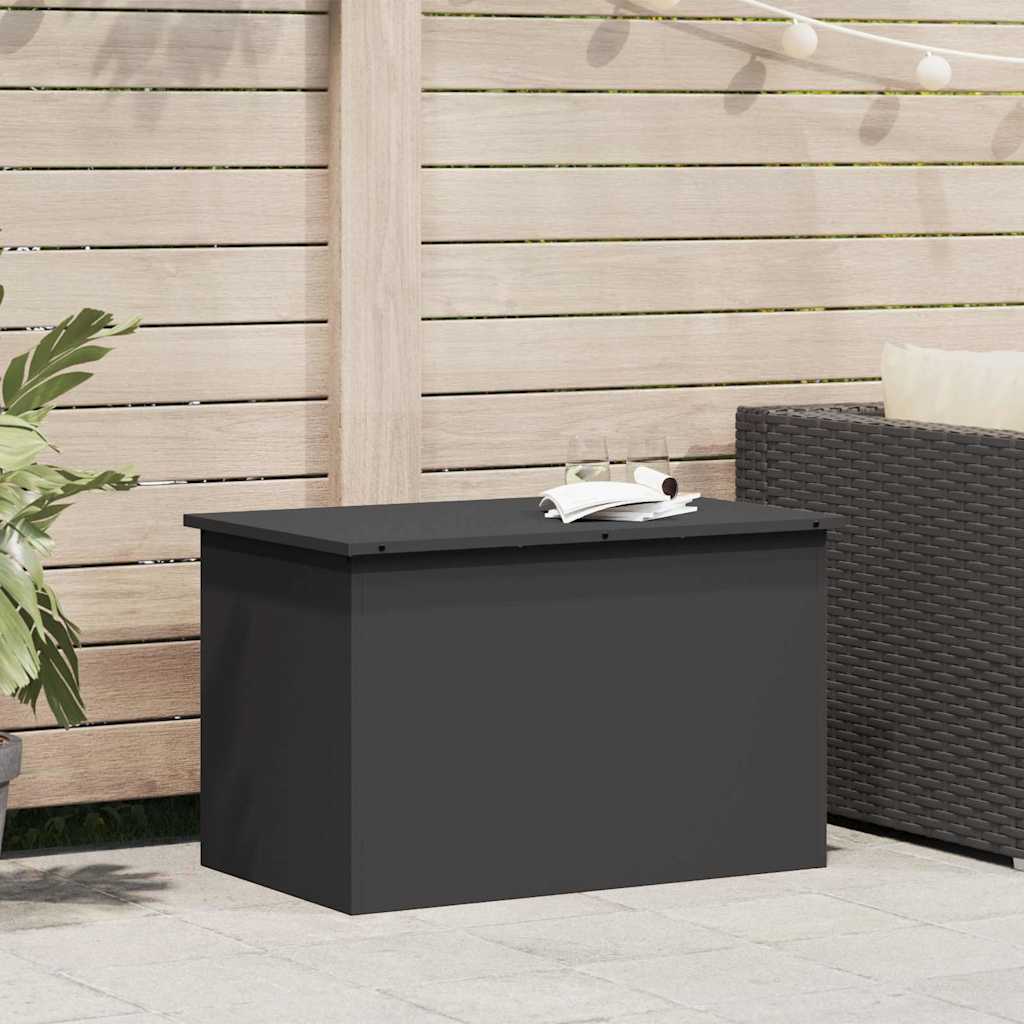 PERCOVE Outdoor Storage Box 80x50.5x50 cm Steel - Black