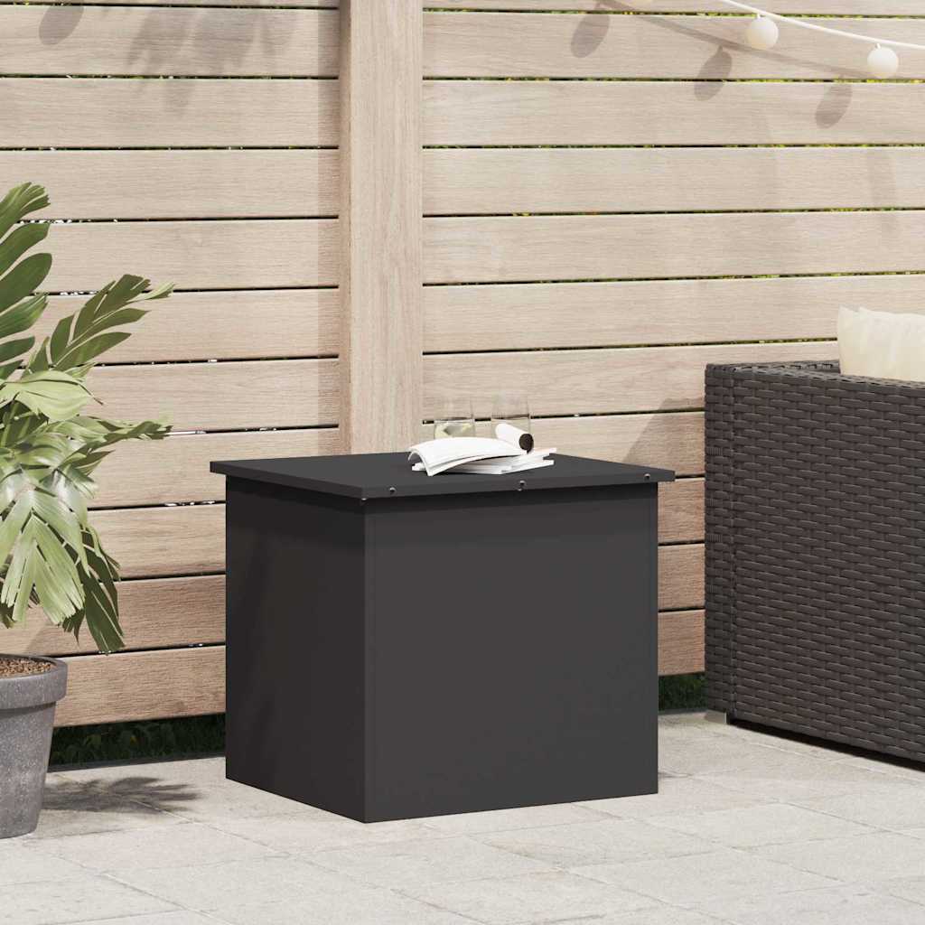 PERCOVE Outdoor Storage Box 55x50.5x50 cm Steel - Black