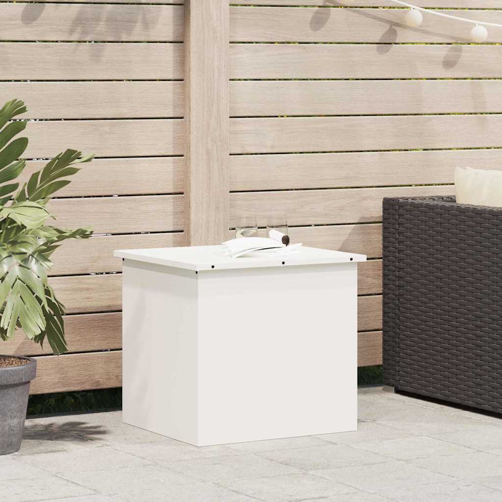 PERCOVE Outdoor Storage Box 55x50.5x50 cm Steel - White
