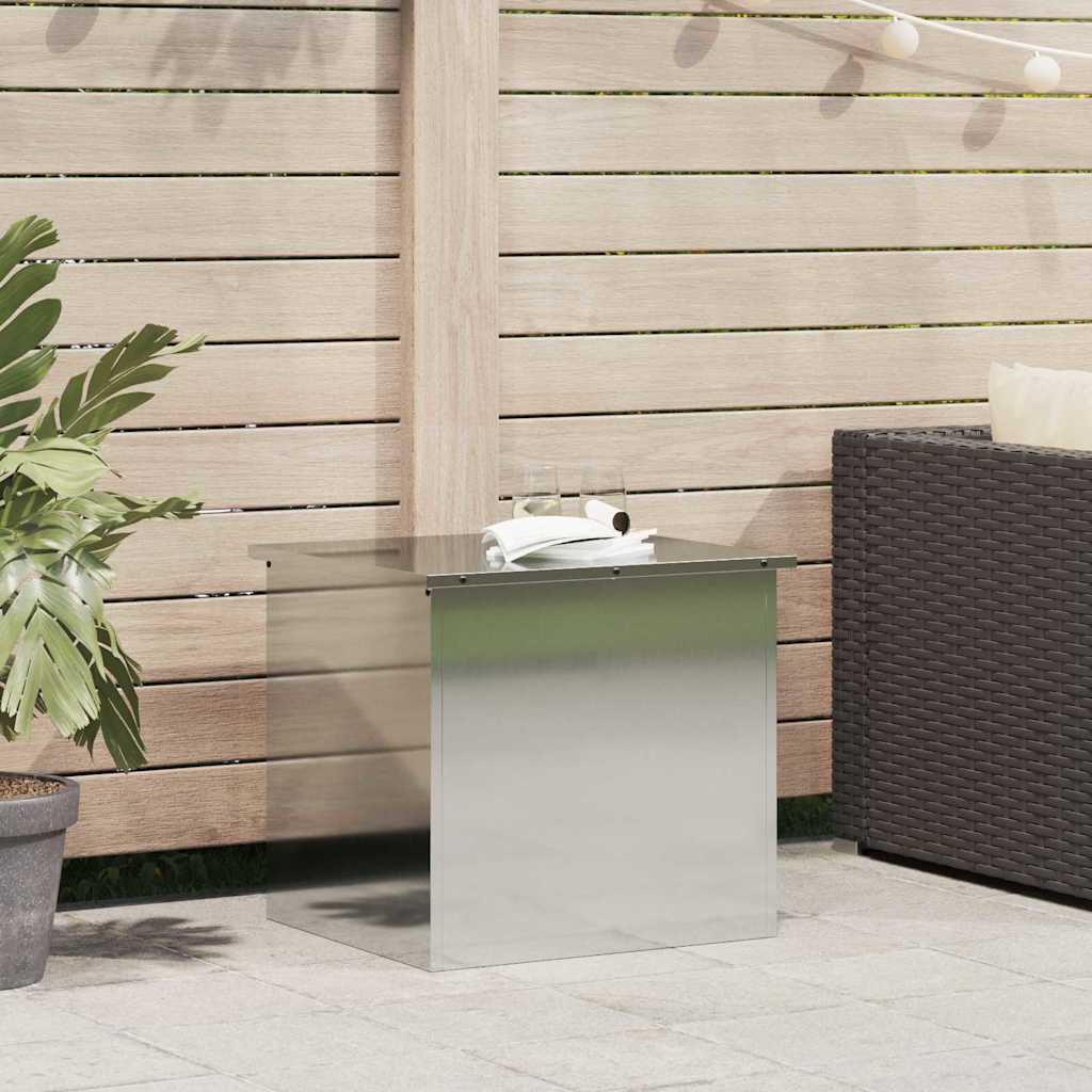PERCOVE Outdoor Storage Box 55x50.5x50 cm Steel - Silver