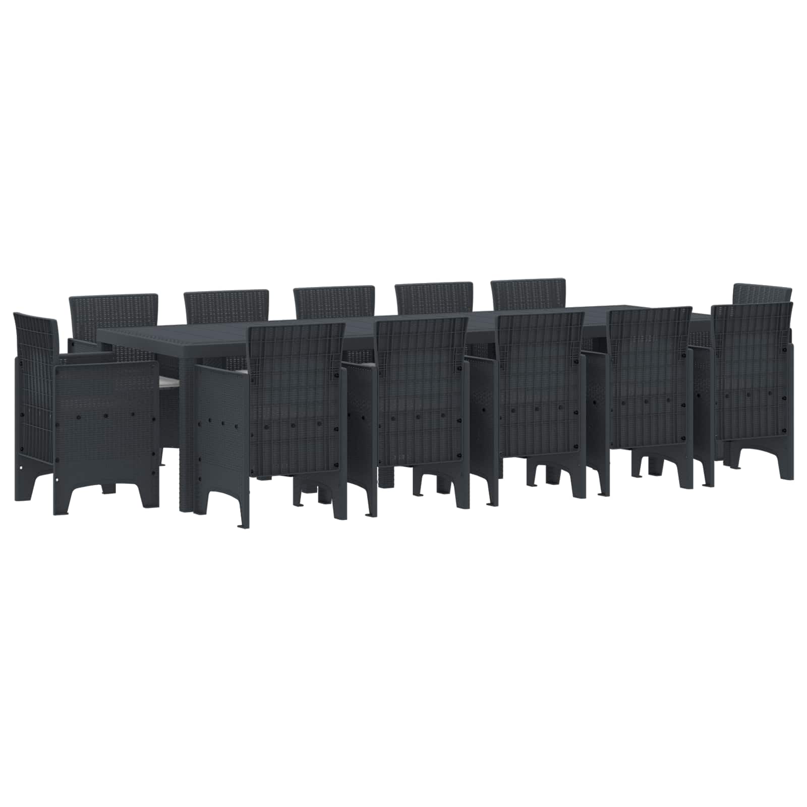 ORHEAT Garden Dining Set with Cushions with Cushion 13 pcs