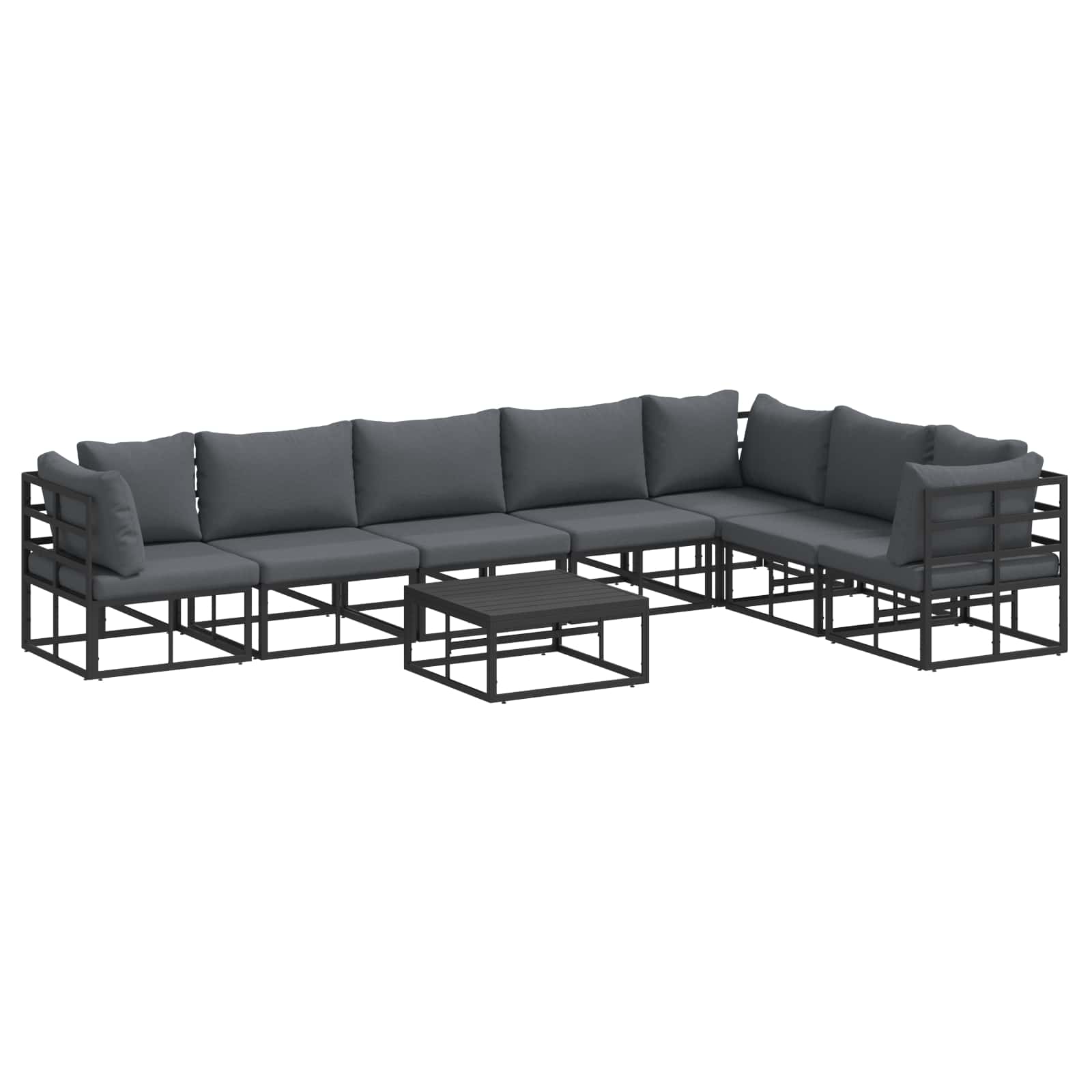 PRCOVE Garden Sofa Set with Cushion 8 pcs
