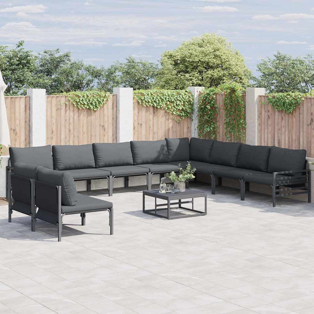 WAVUE Garden Sofa Set Anthracite Steel