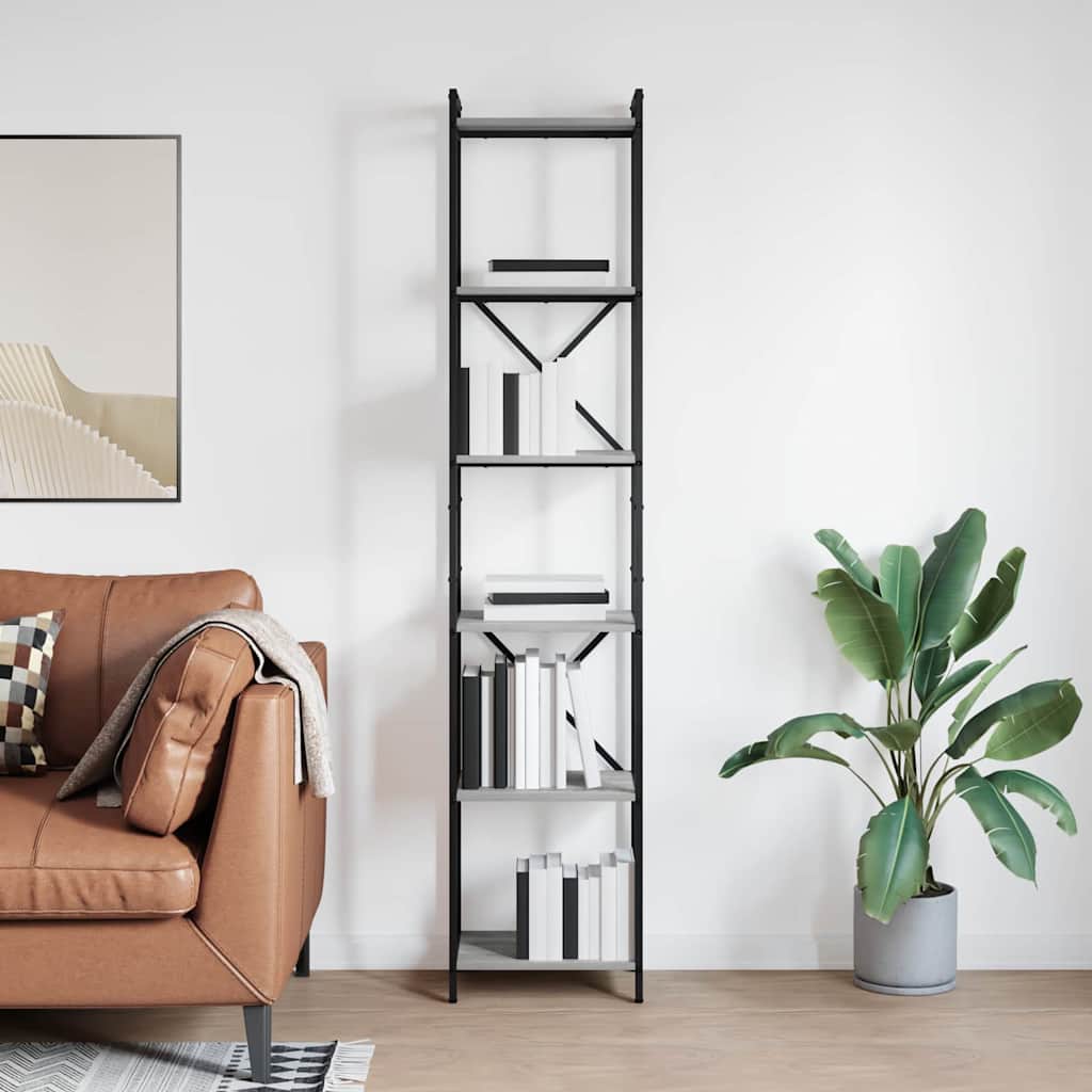 Bookcase Grey sonoma 40 x 30 x 188 cm Engineered wood