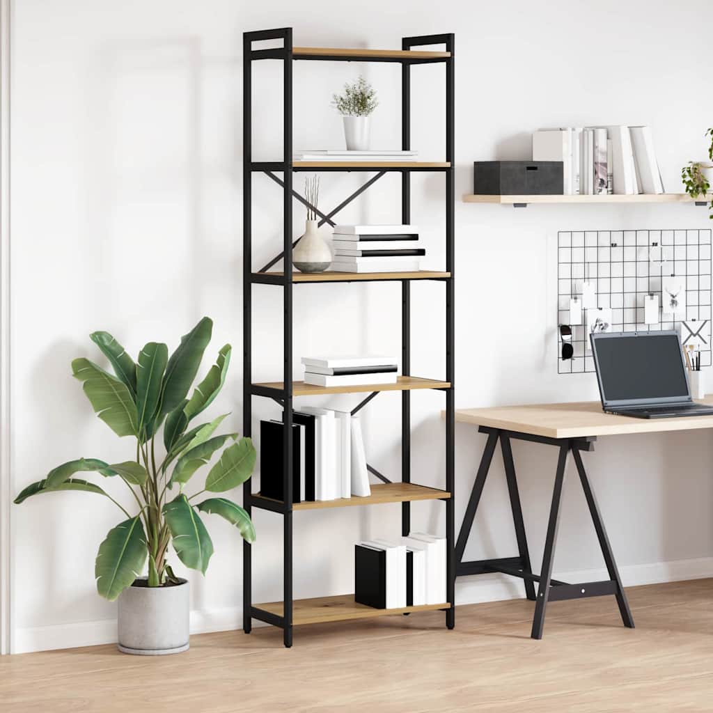 Bookcase Artisan oak 60 x 30 x 188 cm Engineered wood