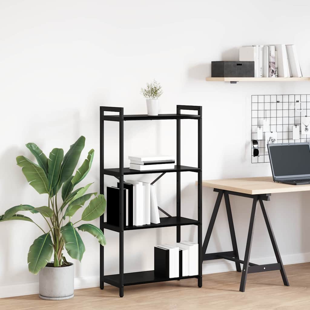 Bookcase Black oak 60 x 30 x 118 cm Engineered wood