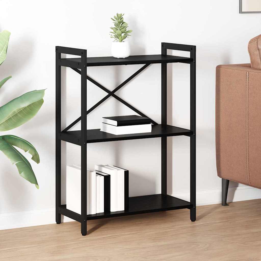 Bookcase Black oak 60 x 30 x 83 cm Engineered wood