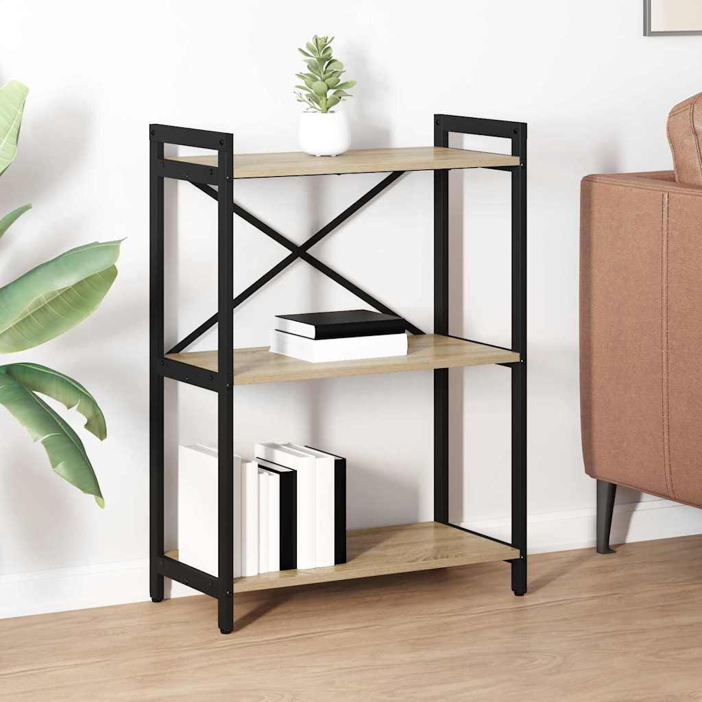 Bookcase Sonoma oak 60 x 30 x 83 cm Engineered wood