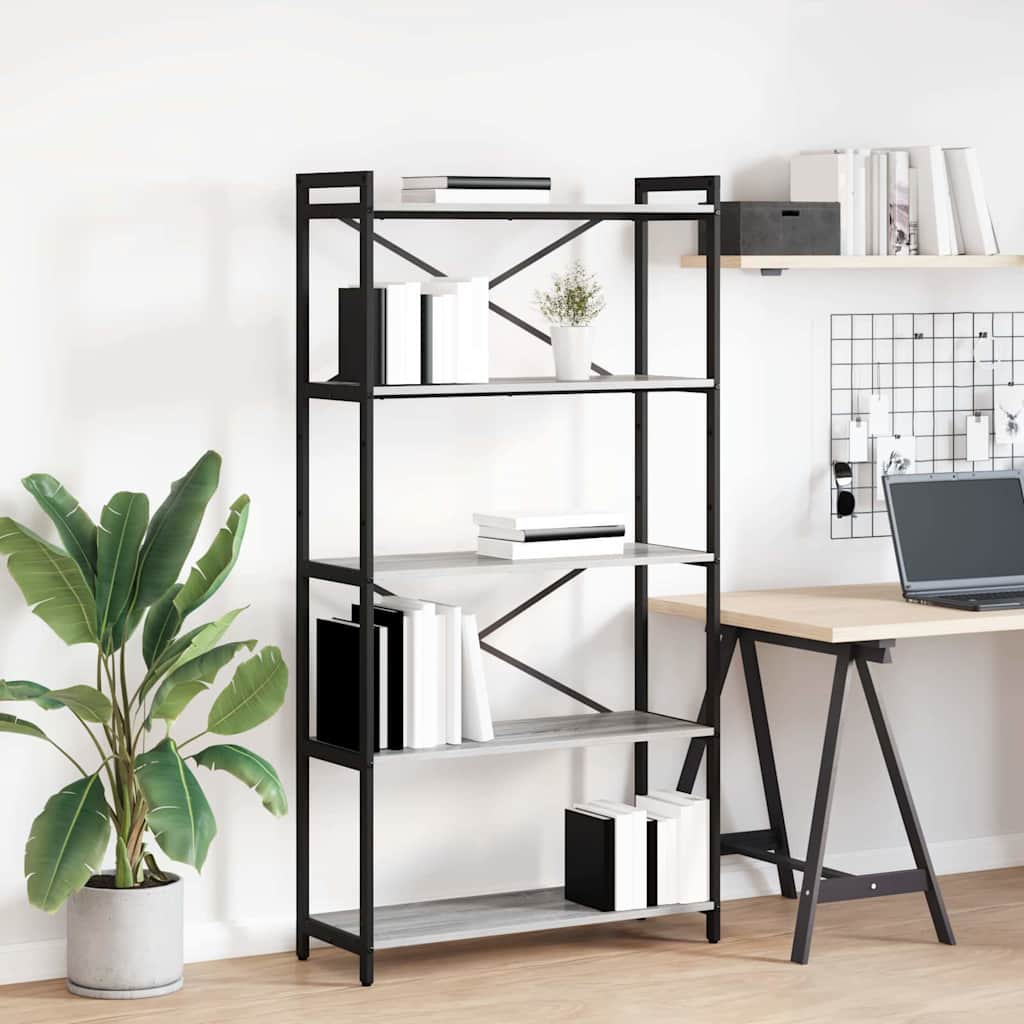 Bookcase Grey sonoma 80 x 30 x 153 cm Engineered wood