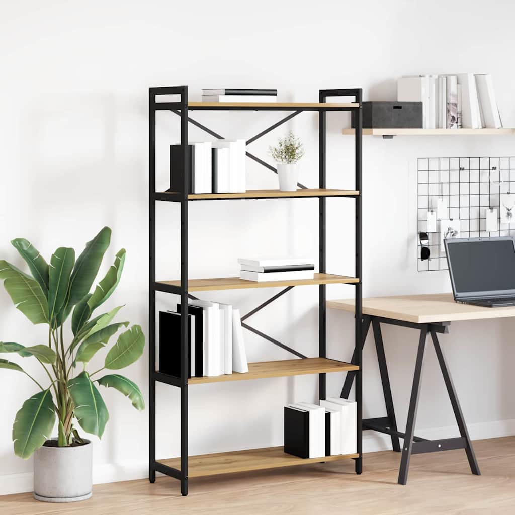Bookcase Artisan oak 80 x 30 x 153 cm Engineered wood