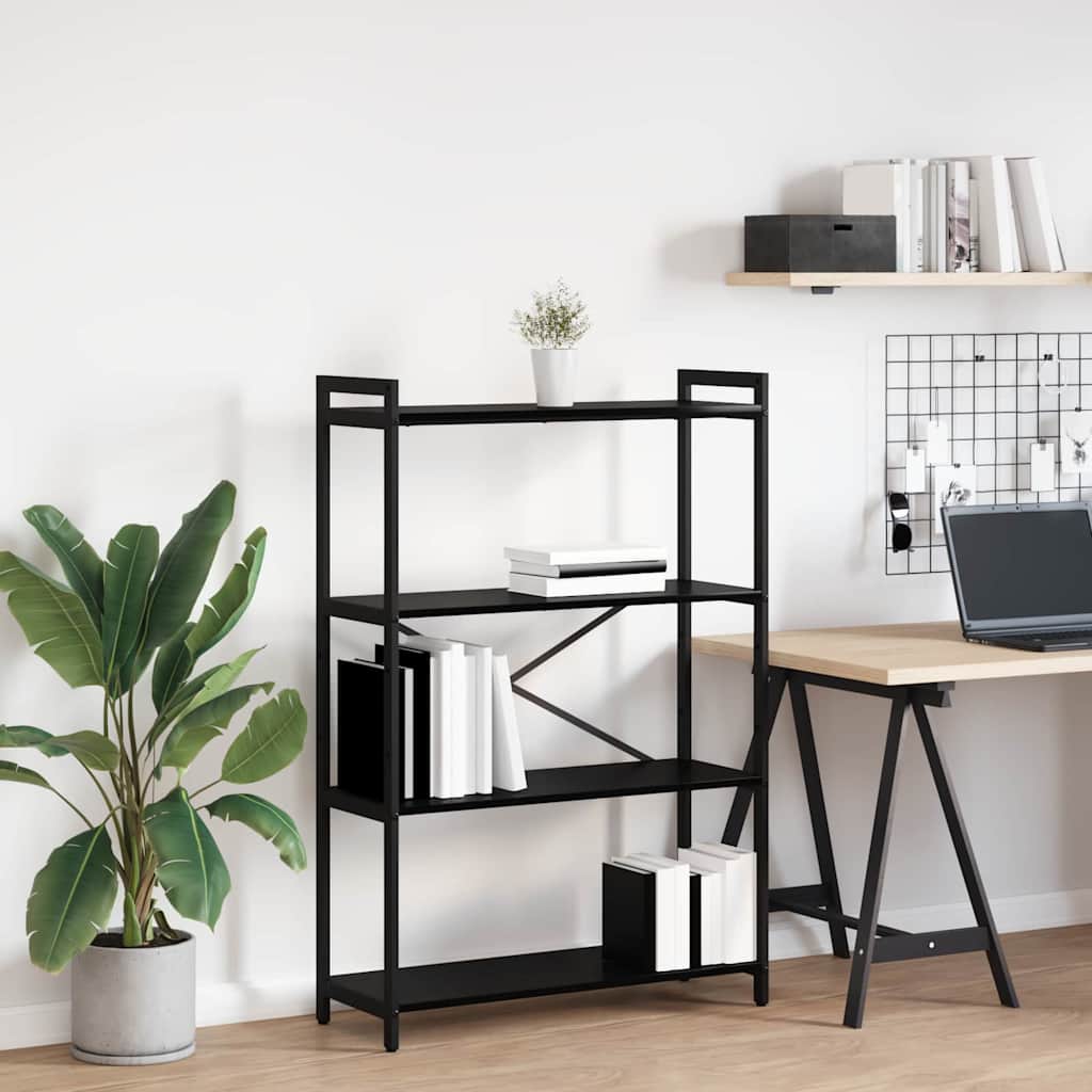 Bookcase Black oak 80 x 30 x 118 cm Engineered wood