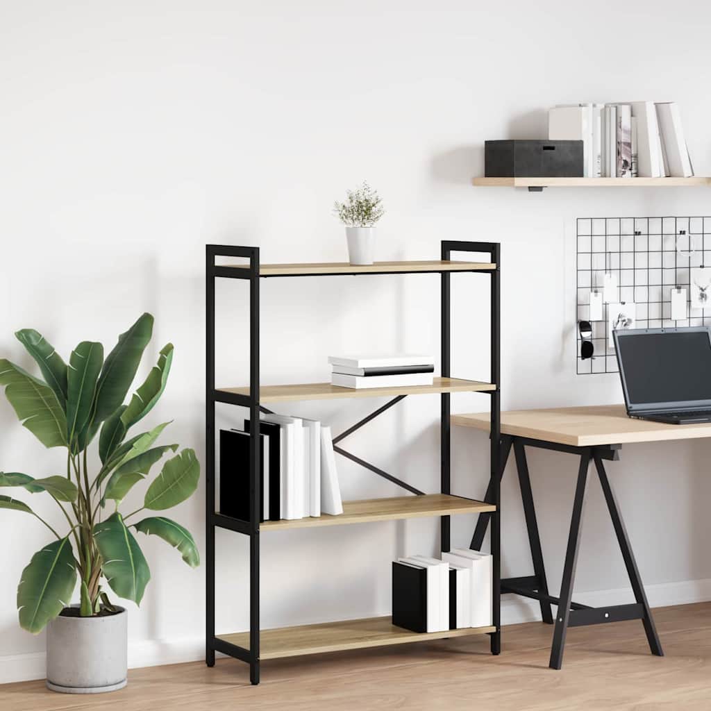 Bookcase Sonoma oak 80 x 30 x 118 cm Engineered wood