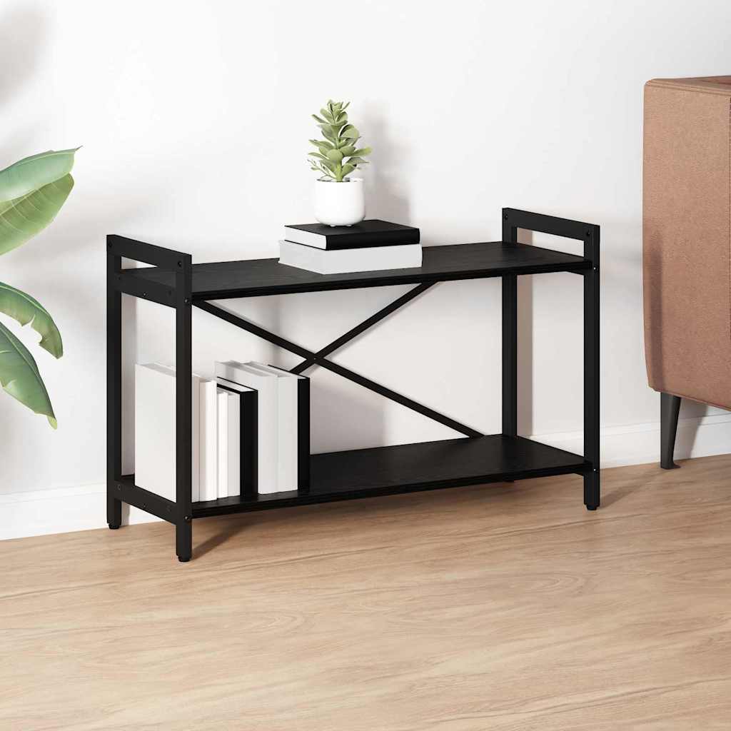 Bookcase Black oak 80 x 30 x 48.5 cm Engineered wood
