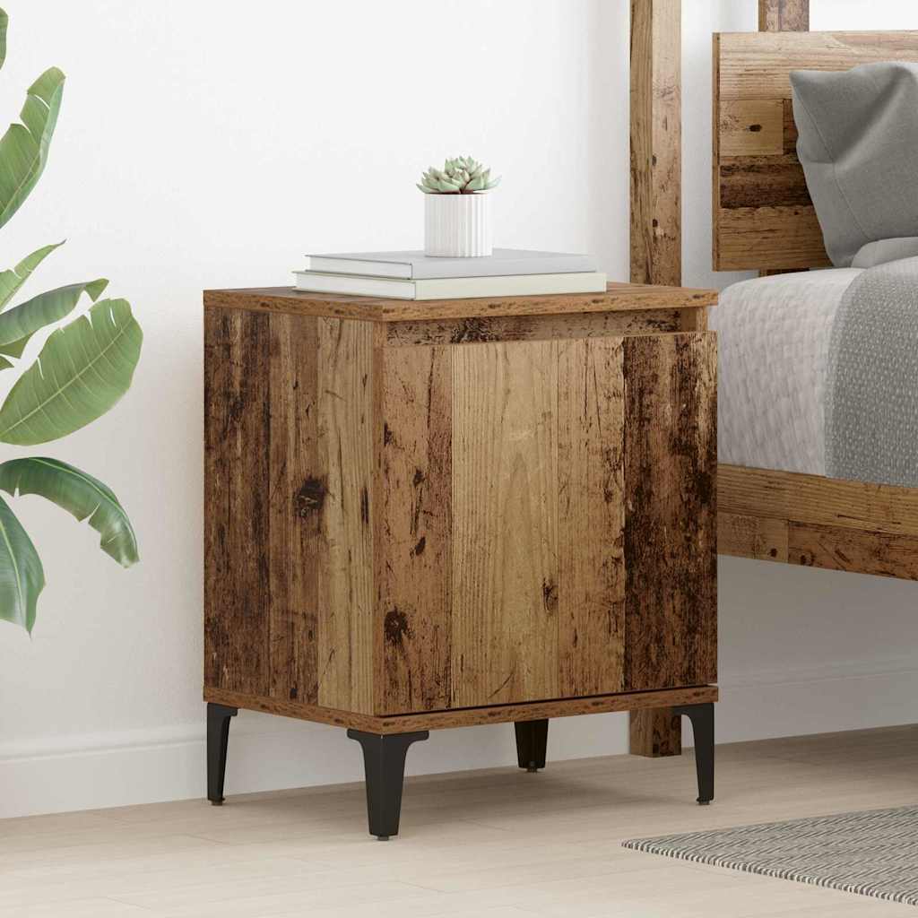 Old Wood Nightstand Old wood Solid wood, metal 40 x 30 x 50 cm