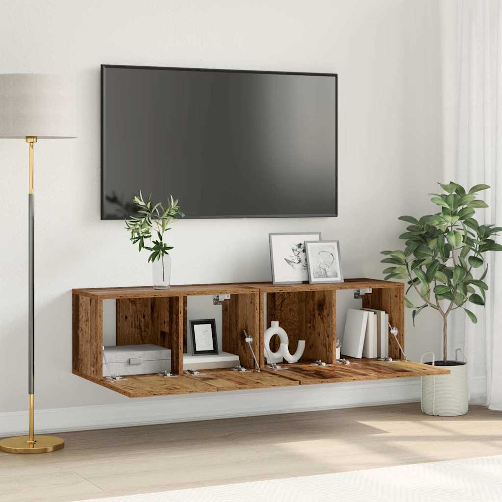TV Cabinet Set Old Wood Solid Reclaim wood Medium TV Cabinet