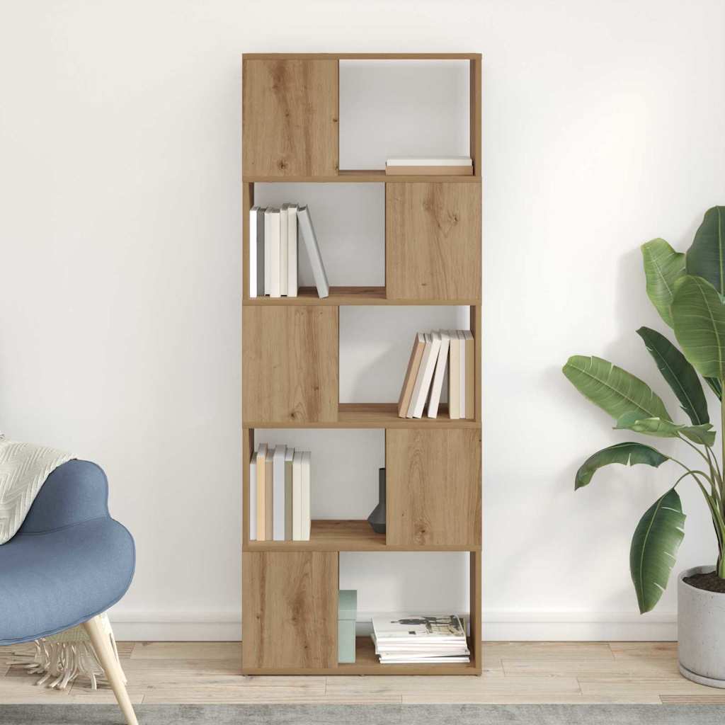 Bookshelf Artisan oak Particle board 60 x 24 x 155 cm Bookshelf